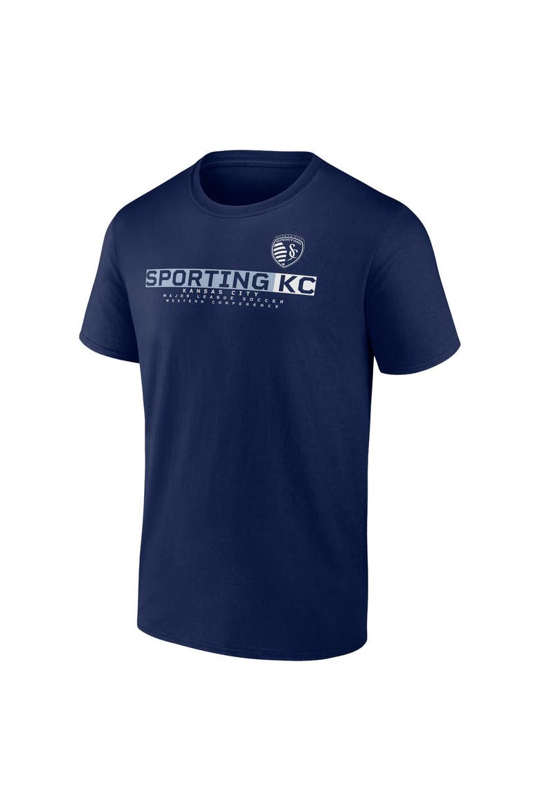 Men's Fanatics Branded Navy Sporting Kansas City Fundamentals T-Shirt, Alternate, color, Navy