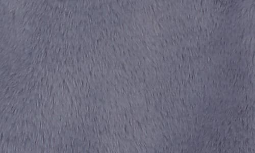 Rain And Rose Faux Fur Coat In Blue