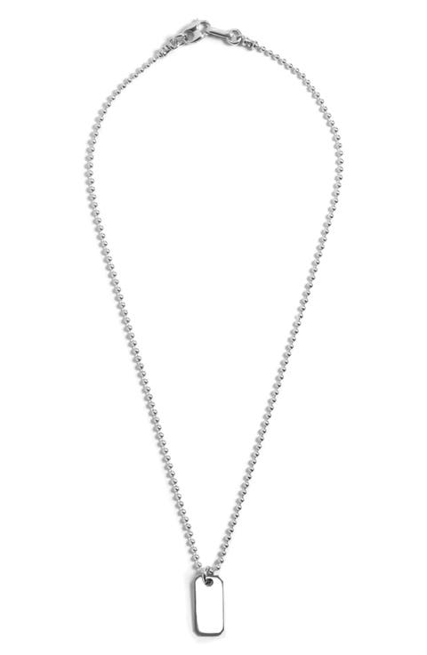 Men's Dog Tag Pendant Necklace