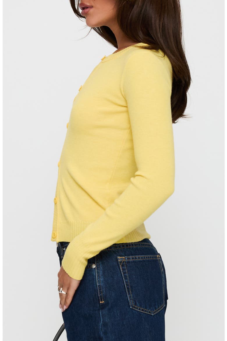 Lauraine Lemon Cardigan, Alternate, color, LEMON