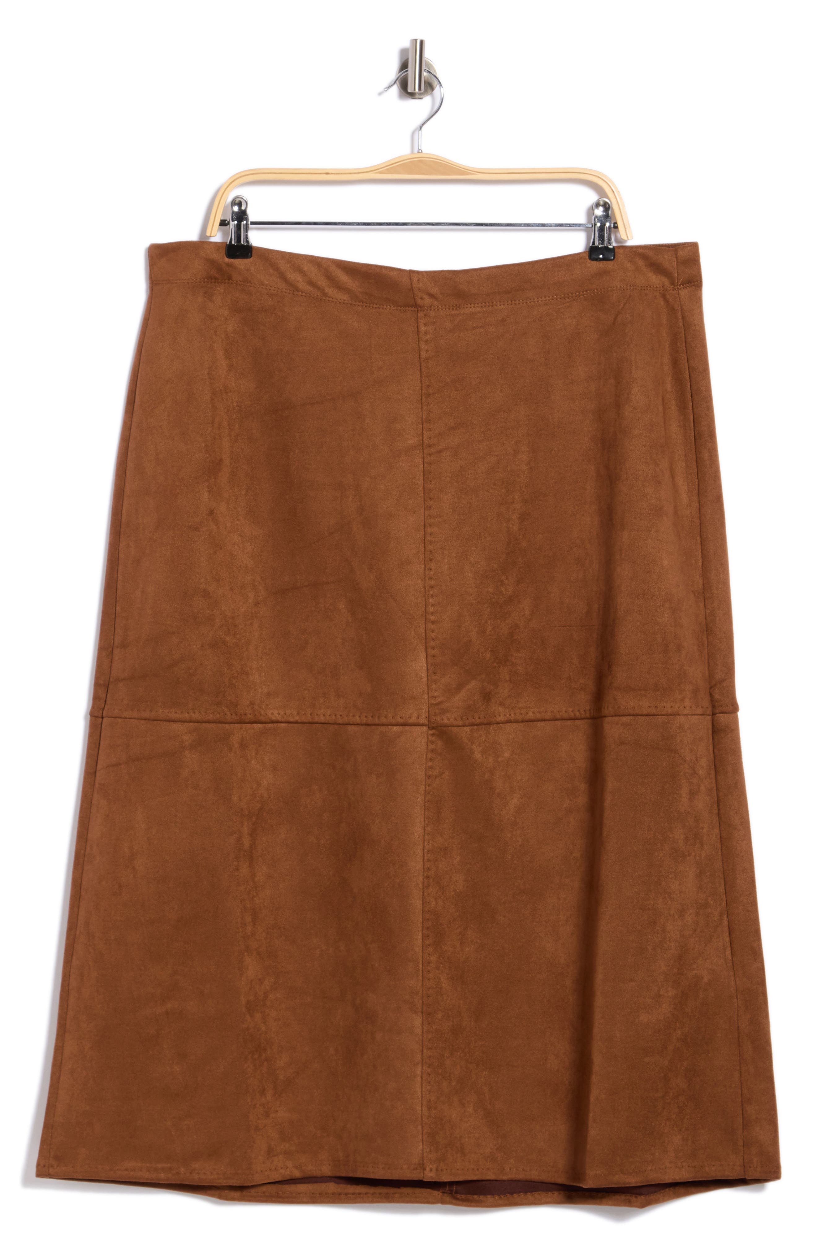 A-Line Faux Suede Skirt