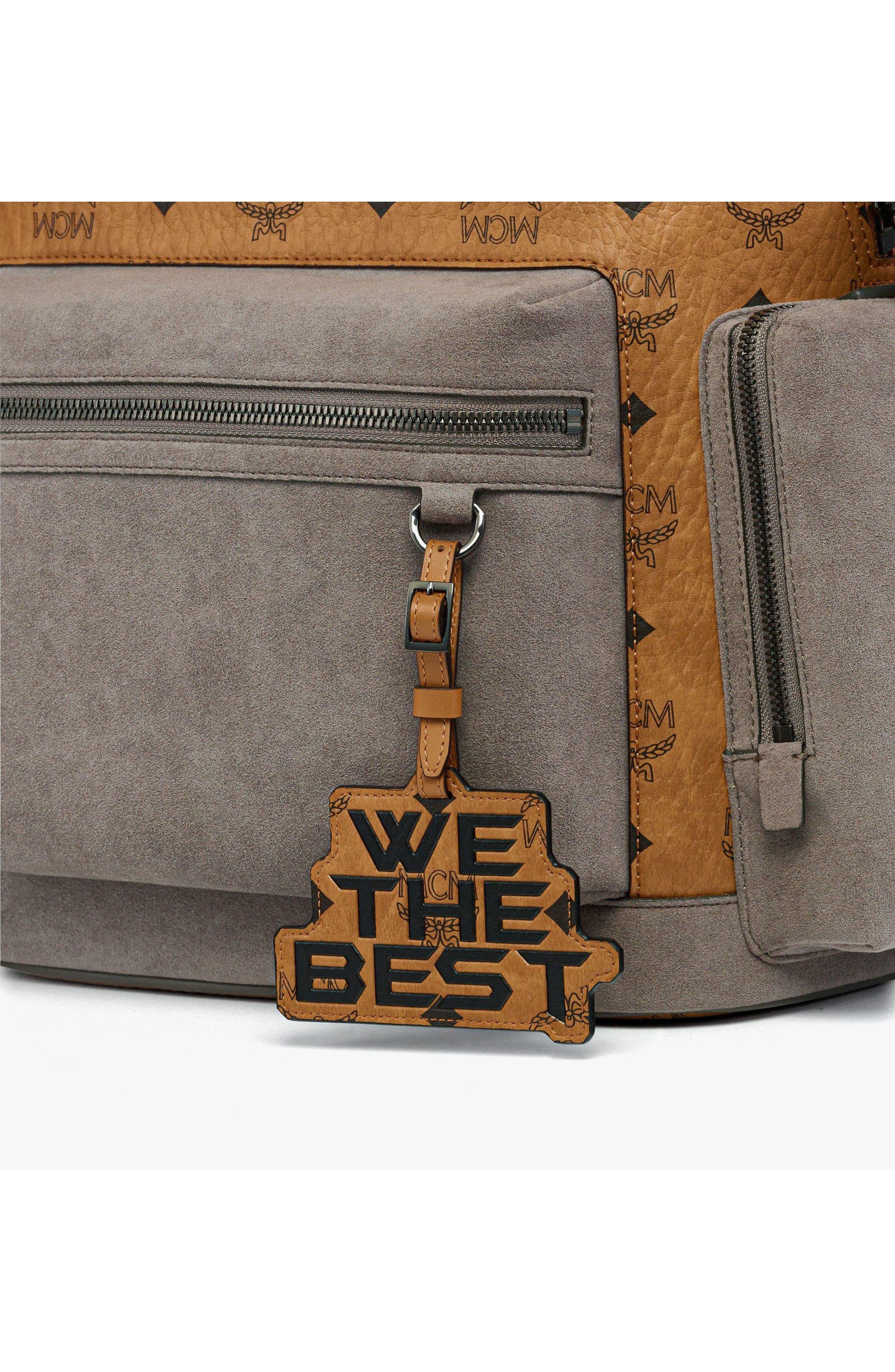 x We The Best Stark Backpack in Visetos and Suede, Alternate, color, Cognac