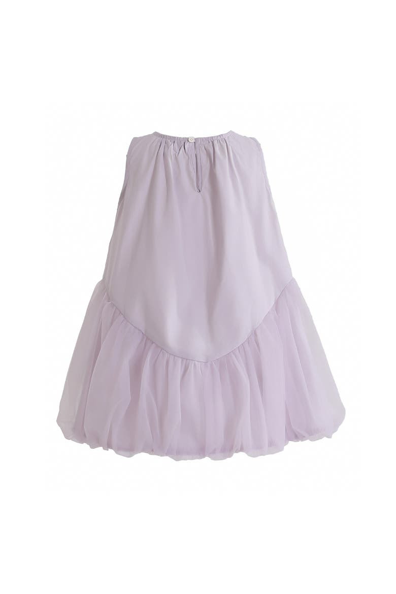 Marielle Layered Bow Tulle Dress, Alternate, color, Purple