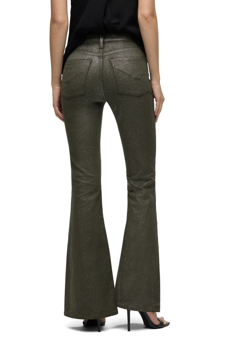 Holly Glitter High Waist Flare Jeans, Alternate, color, CYPRESS GLITTER