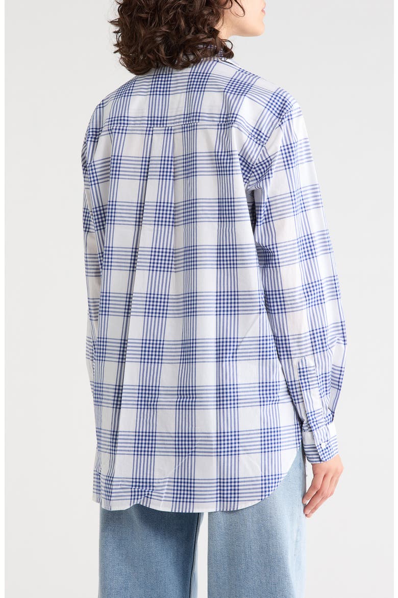 BOYFRIEND BUTTON-UP SHIRT, Alternate, color, BLUE GRID