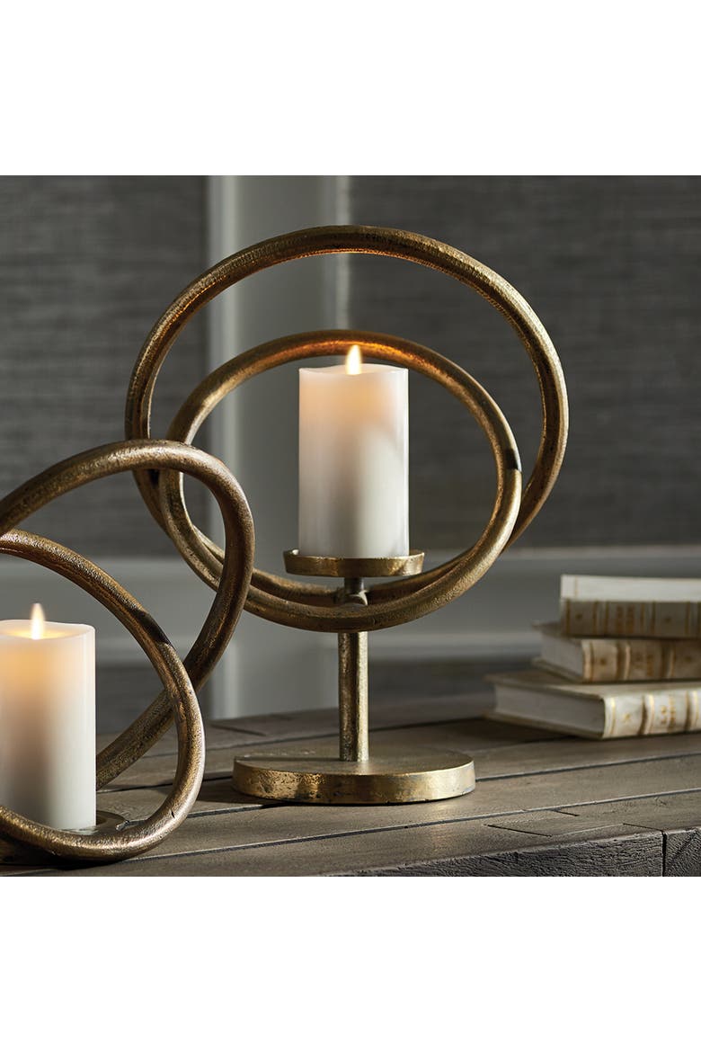 Da Vinci Candleholder 15", Alternate, color, Gold