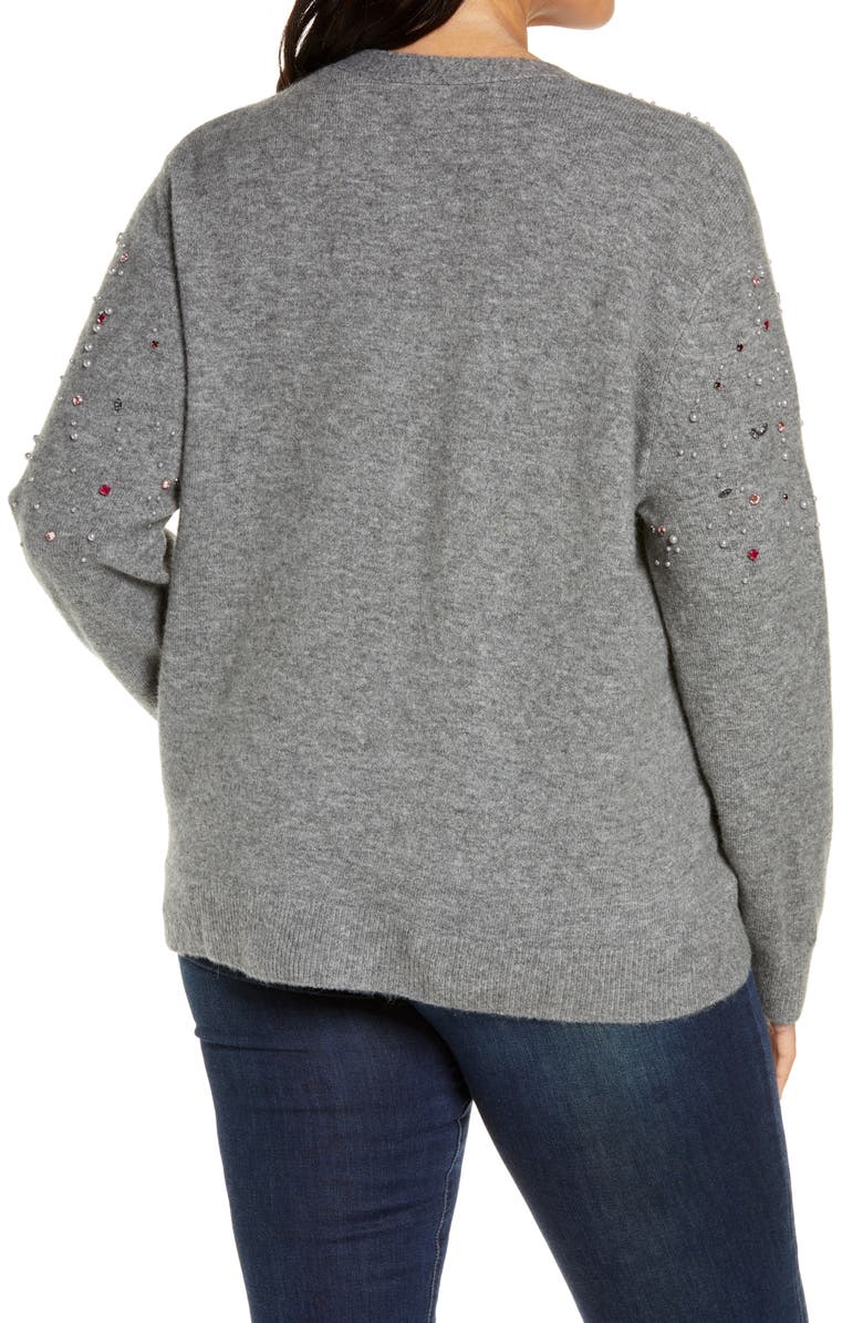 Halogen<sup>®</sup> Embellished Cardigan Sweater, Alternate, color, 