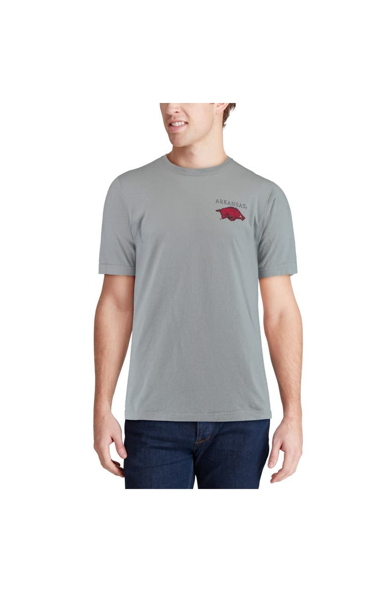 IMAGE ONE Men's Gray Arkansas Razorbacks Comfort Colors Campus Scenery T-Shirt, Alternate, color, 