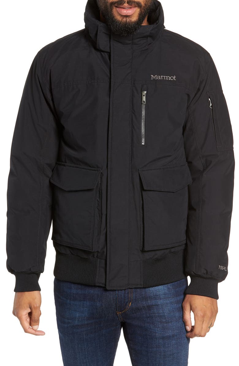 Marmot Stonehaven Waterproof 700 Fill Power Down Jacket with Faux Fur Trim, Alternate, color,