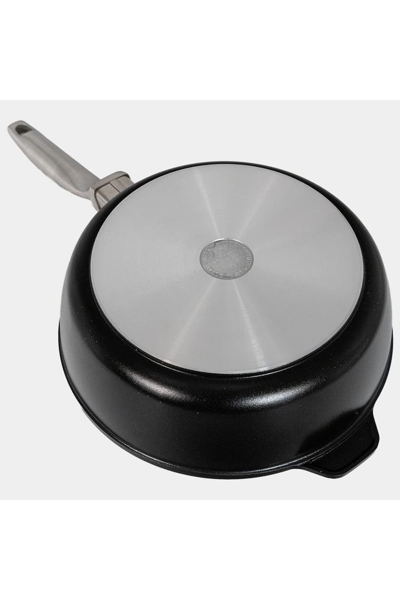 CHD Nonstick Saute Pan with Glass Lid, 5.8 qt, Alternate, color, Black