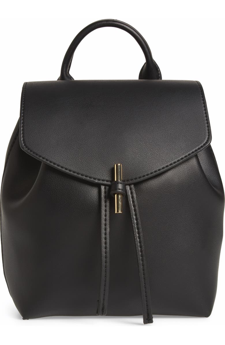 Topshop Blake Mini Faux Leather Backpack, Main, color,