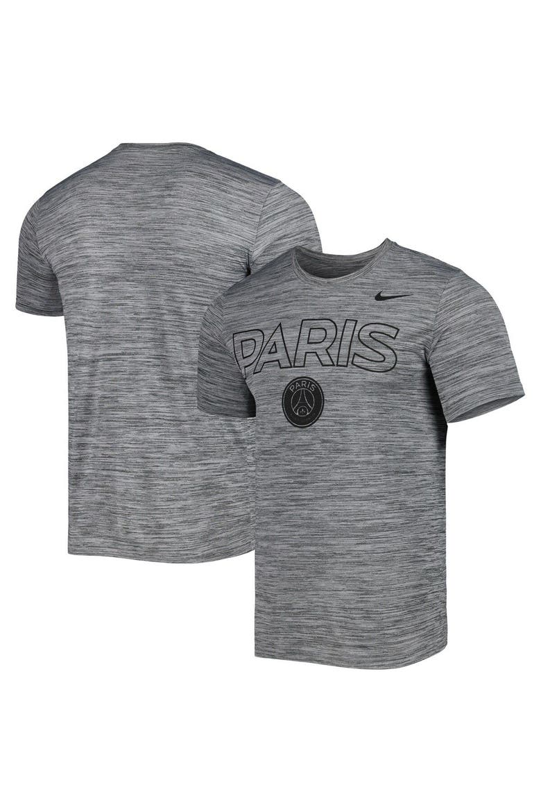 Men's Nike Heather Gray Paris Saint-Germain Lockup Velocity Legend Performance T-Shirt, Main, color, Heather Gray