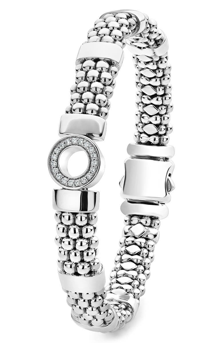 LAGOS Caviar Spark Diamond Station Rope Bracelet, Alternate, color, 