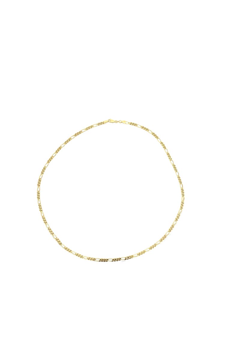 14K Figaro Rope Link 4mm 20in 8.7g Chain Necklace, Alternate, color, Yellow Gold
