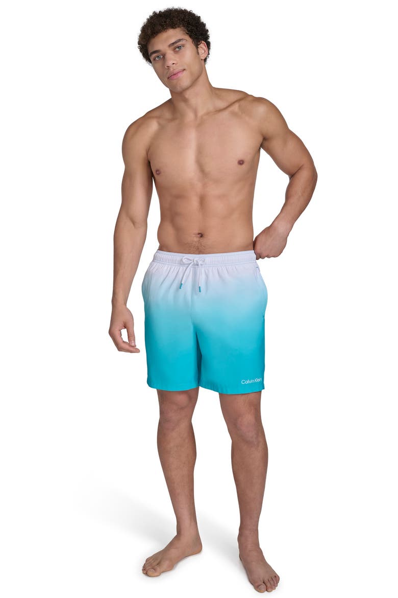 Sky Gradient Core Volley Swim Trunks, Alternate, color, ATLANTIS