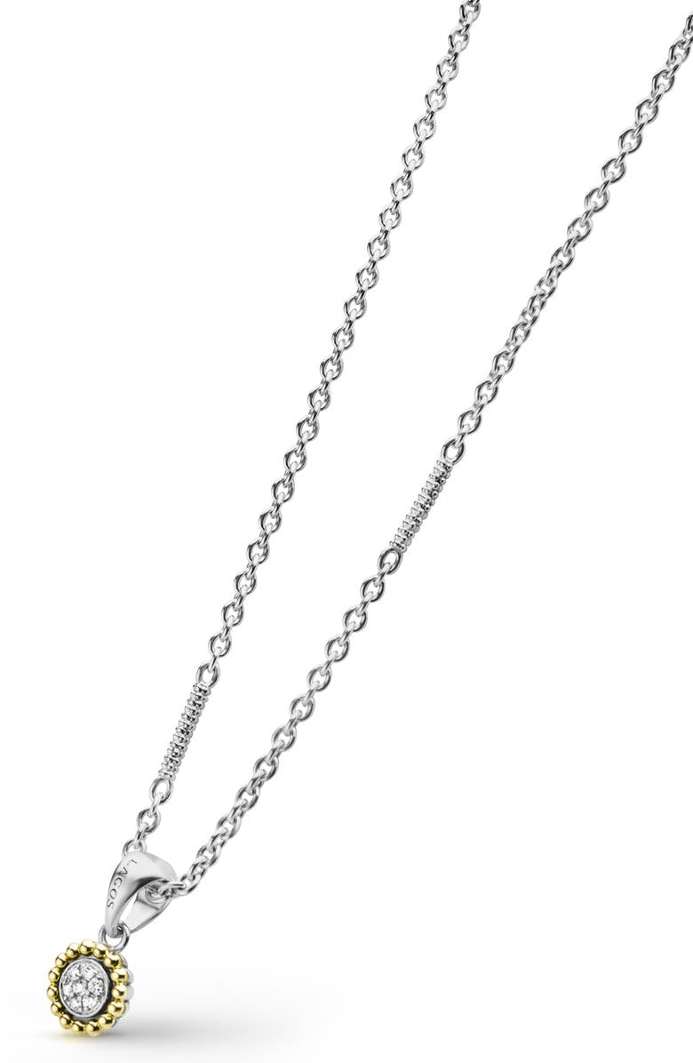 LAGOS Caviar Lux Diamond Pendant Necklace, Alternate, color,