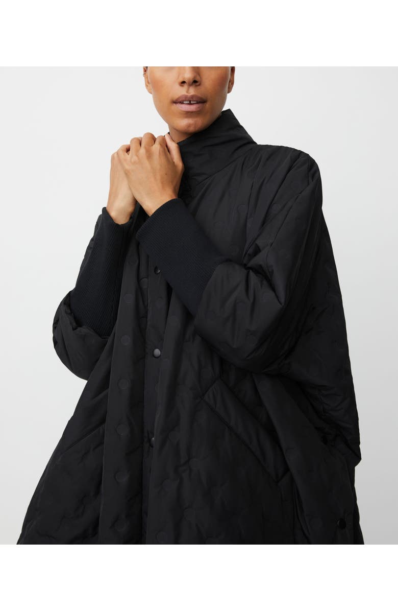 Masai Copenhagen Tilda Long Sleeve High Neck Long Coat, Alternate, color, Black