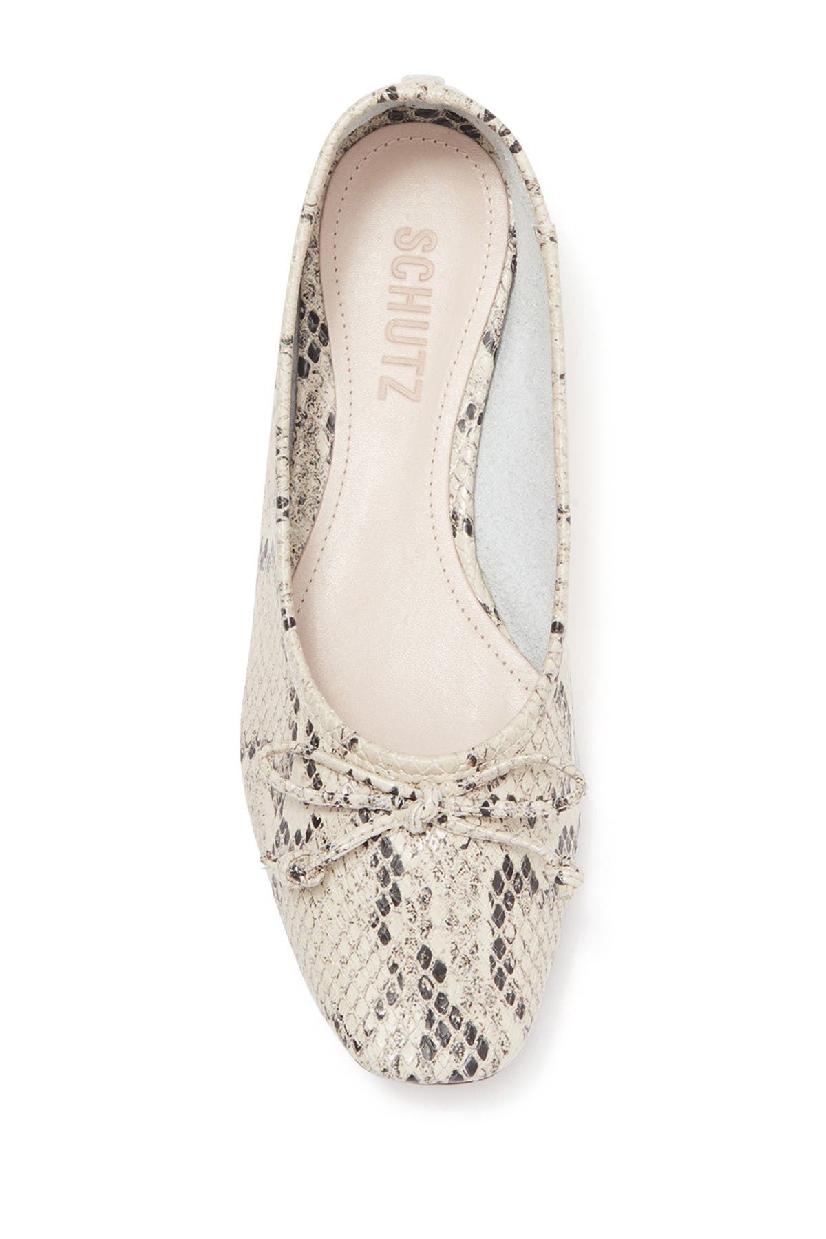 Schutz Arissa Snakeskin Embossed Leather Ballet Flat, Alternate, color, 