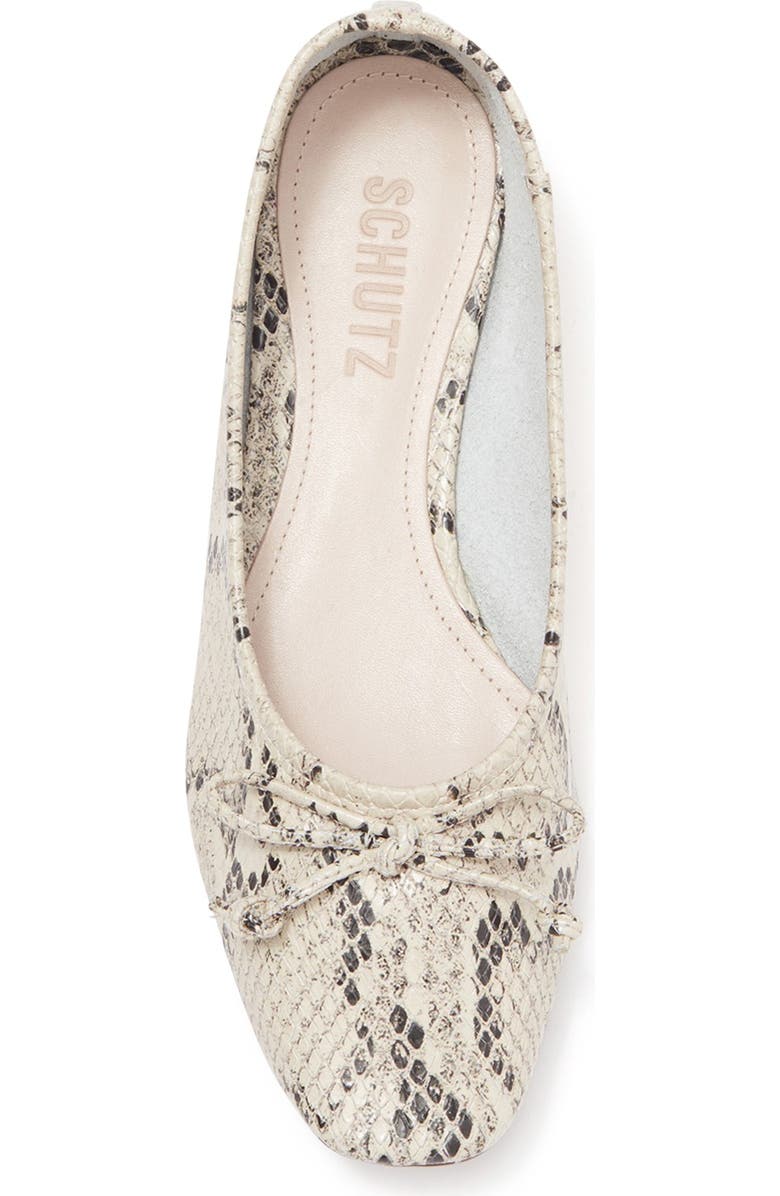 Schutz Arissa Snakeskin Embossed Leather Ballet Flat, Alternate, color,