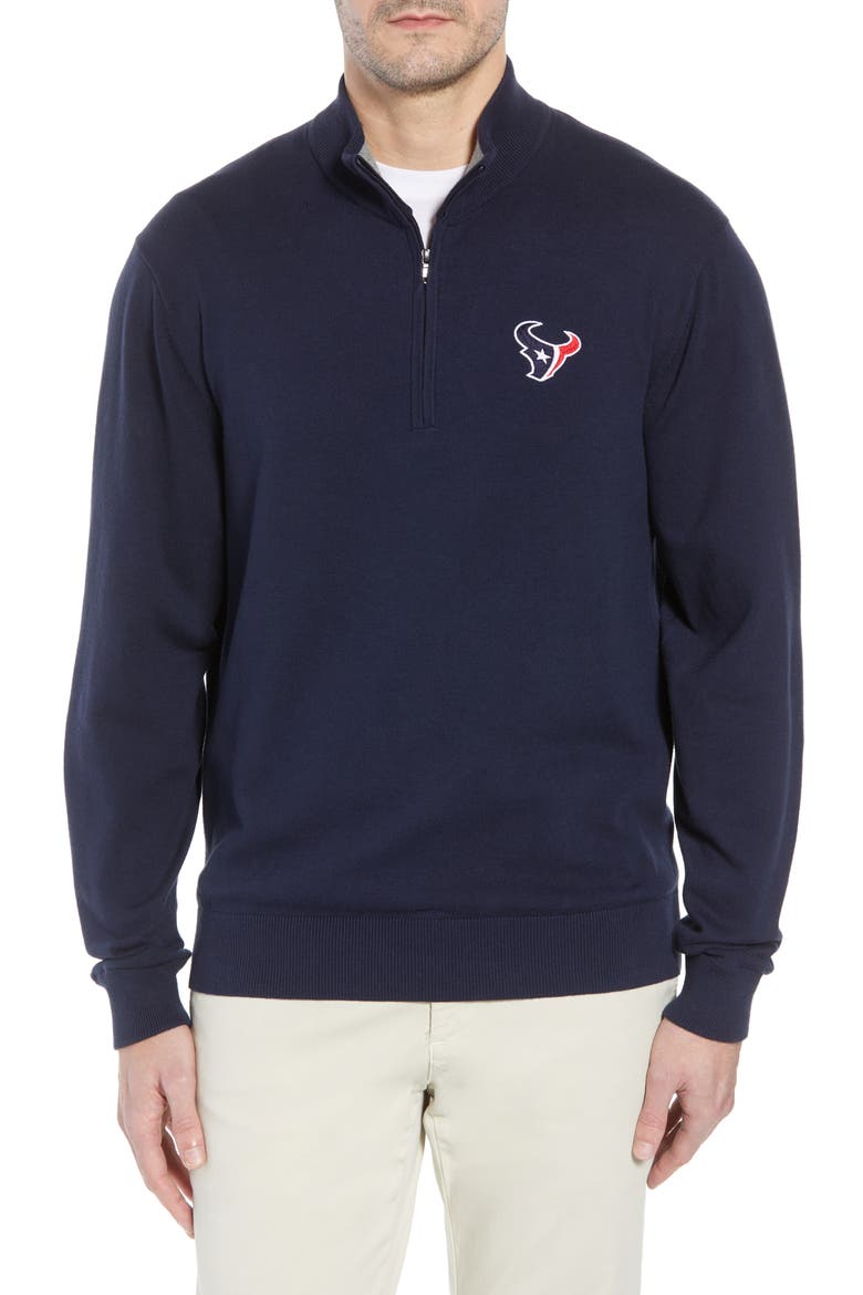 Houston Texans - Lakemont Regular Fit Quarter Zip Sweater, Main, color, LIBERTY NAVY