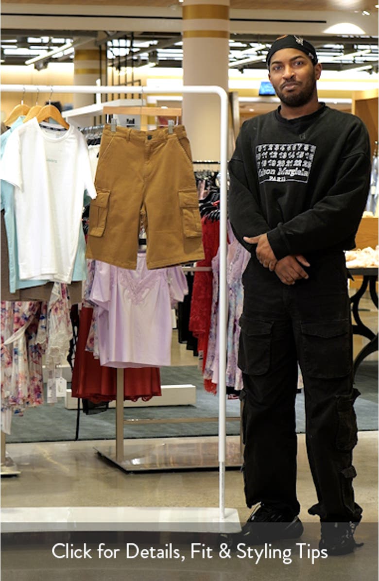 Kids' Stretch Cotton Cargo Shorts, sales video thumbnail