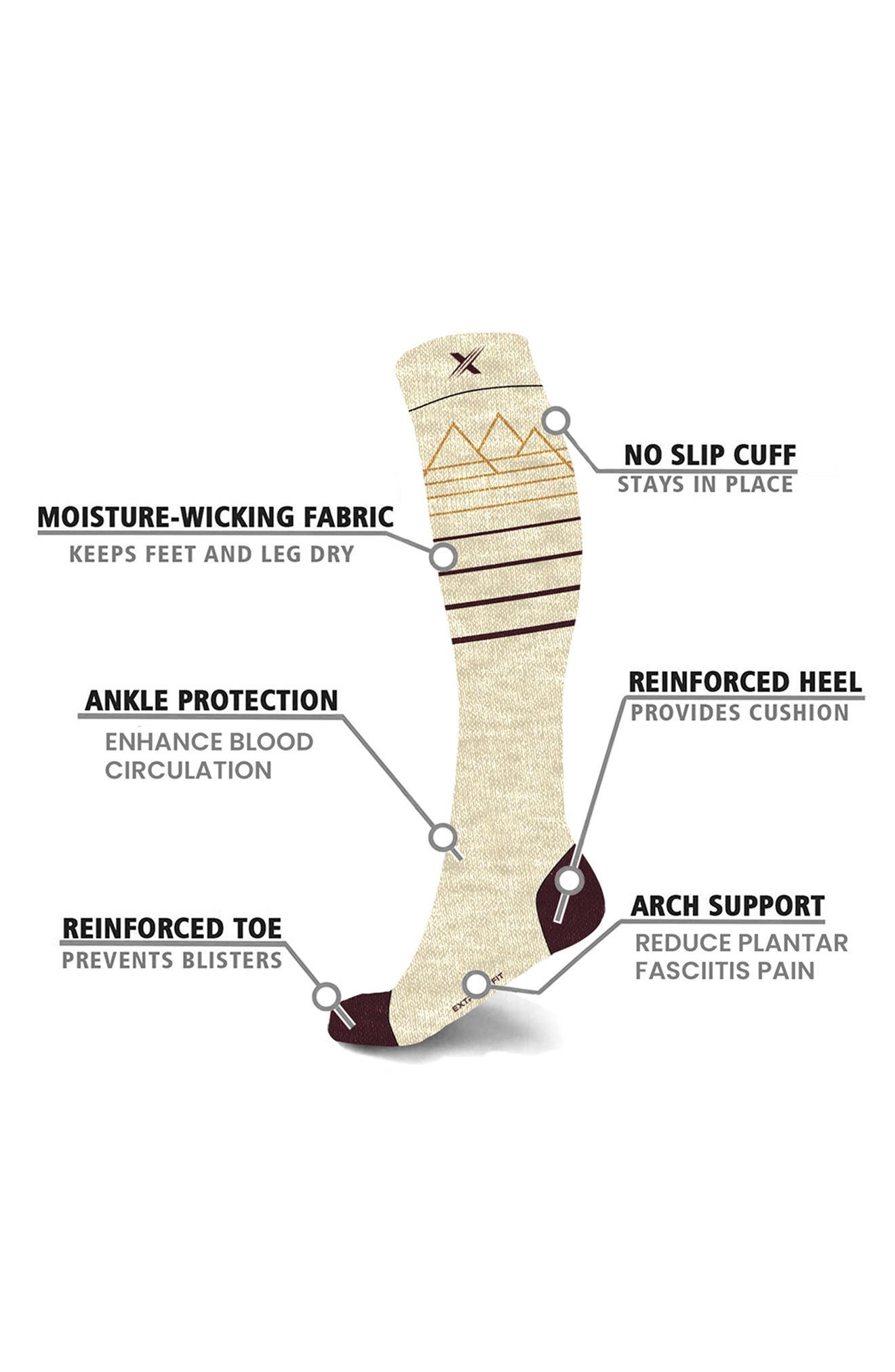 3-Pack Compression Knee High Socks