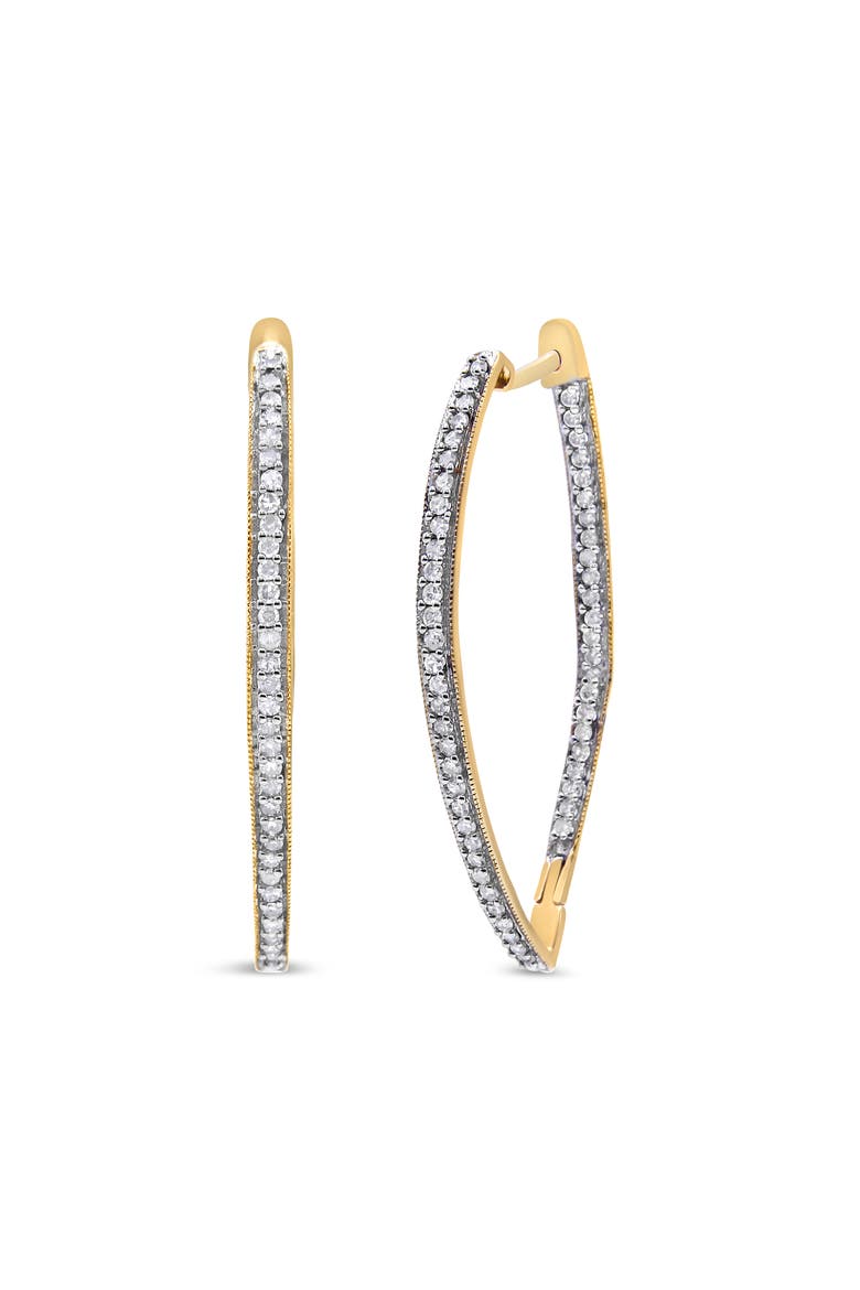 10k Yellow Gold Round Diamond Earrings, Main, color, Yellow