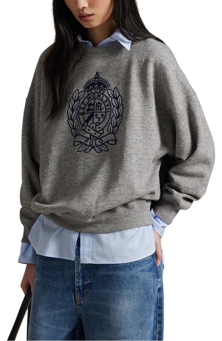 Polo Ralph Lauren Embroidered Crest Sweatshirt, Main, color,