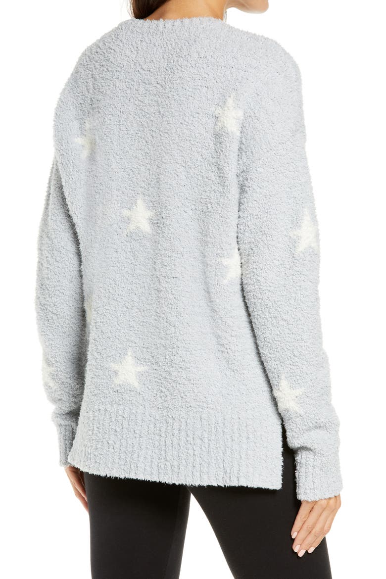 UGG Cecilia V-Neck Sweater, Alternate, color, GREY/ WHITE STARS
