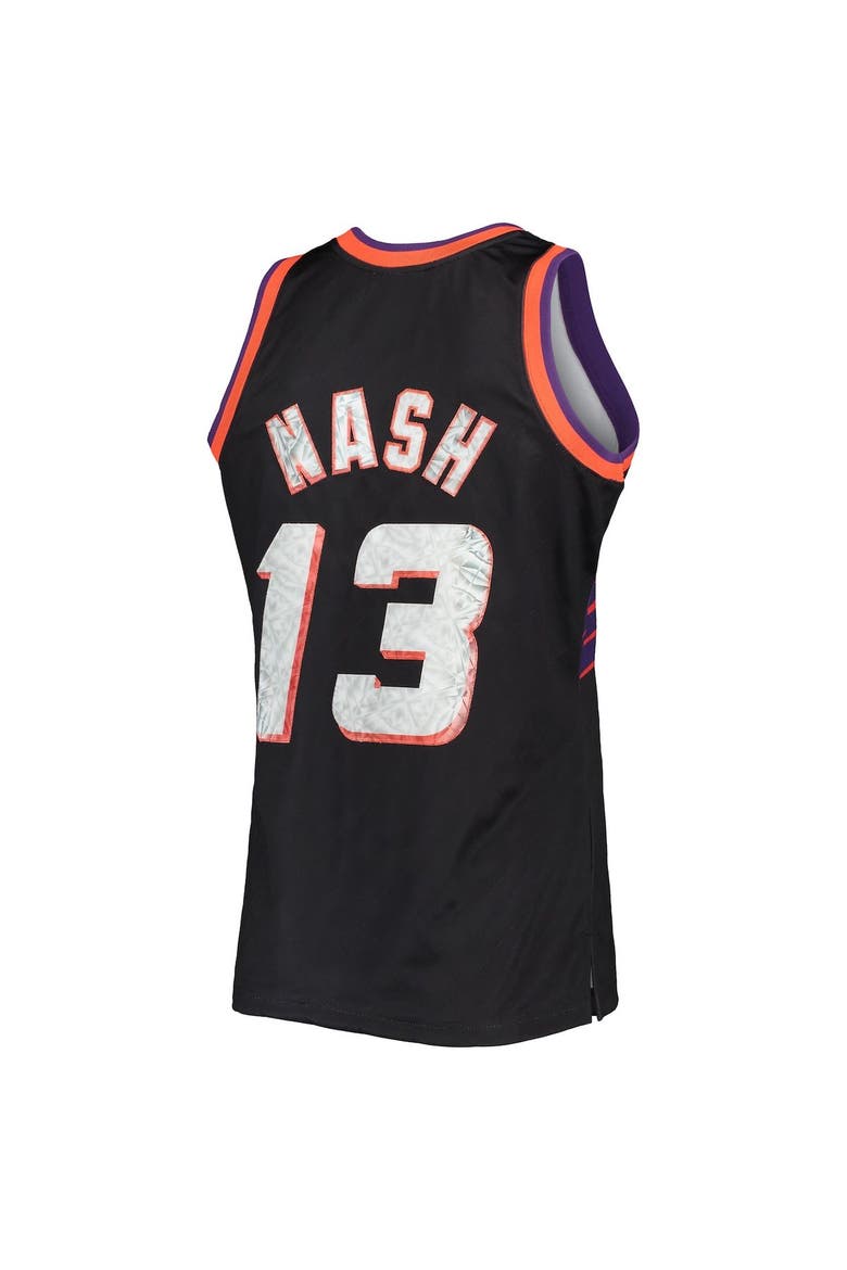 Men's Mitchell & Ness Steve Nash Black Phoenix Suns 1996/97 Hardwood Classics NBA 75th Anniversary Diamond Swingman Jersey, Alternate, color, Black