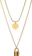 EYE CANDY LOS ANGELES Naomi Lock Pendant Layered Necklace