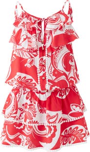 Melissa Odabash Rosa Ruffle Tiered Cover-Up Sundress