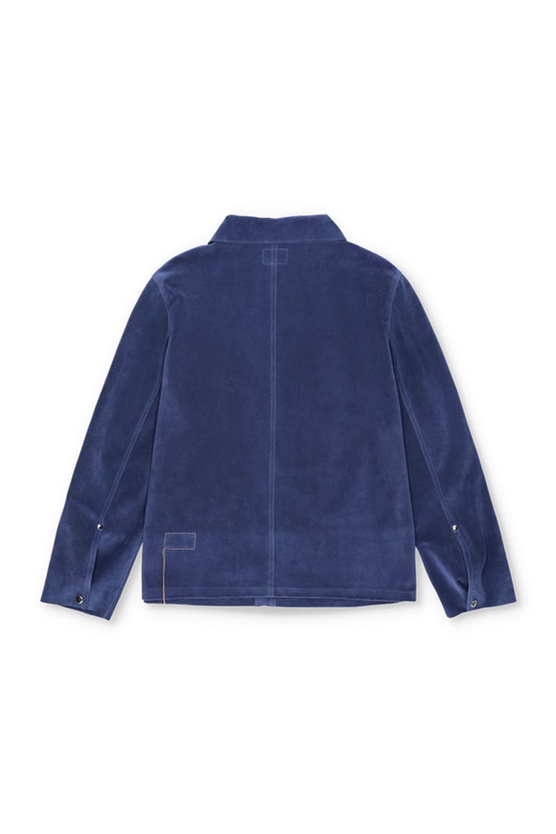 Welder Suede Leather Jacket, Alternate, color, INDACO