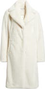 Via Spiga Reefer Faux Fur Longline Coat