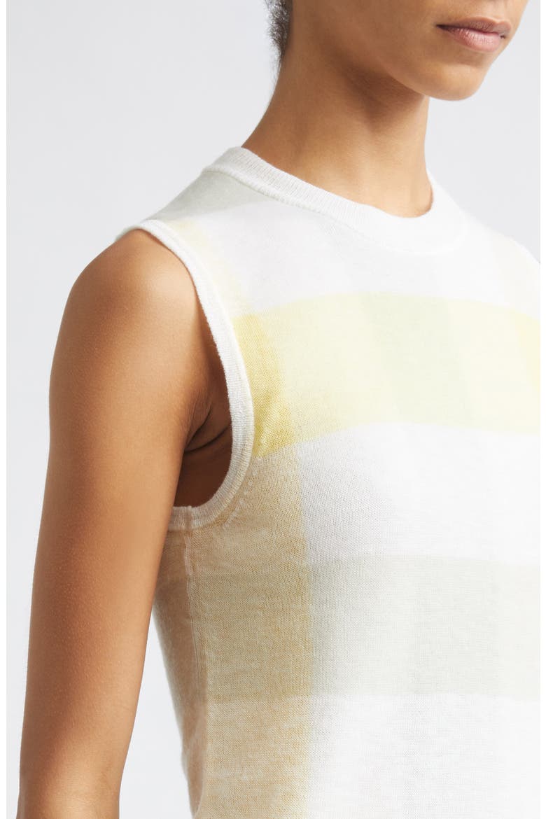 Plaid Wool Sweater Vest, Alternate, color, DANDELION COMBO