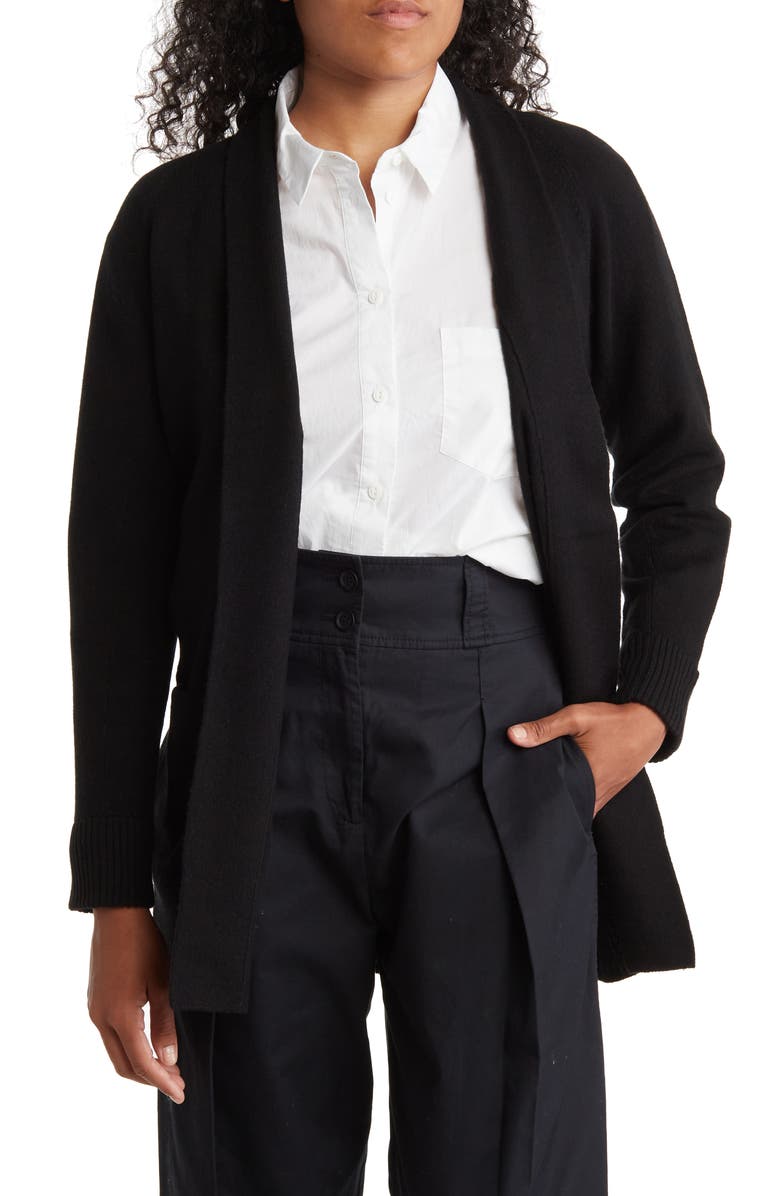 Vince Drape Collar Wool & Cashmere Cardigan, Main, color,