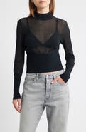 FRAME The Sleek Mock Neck Crop Sweater