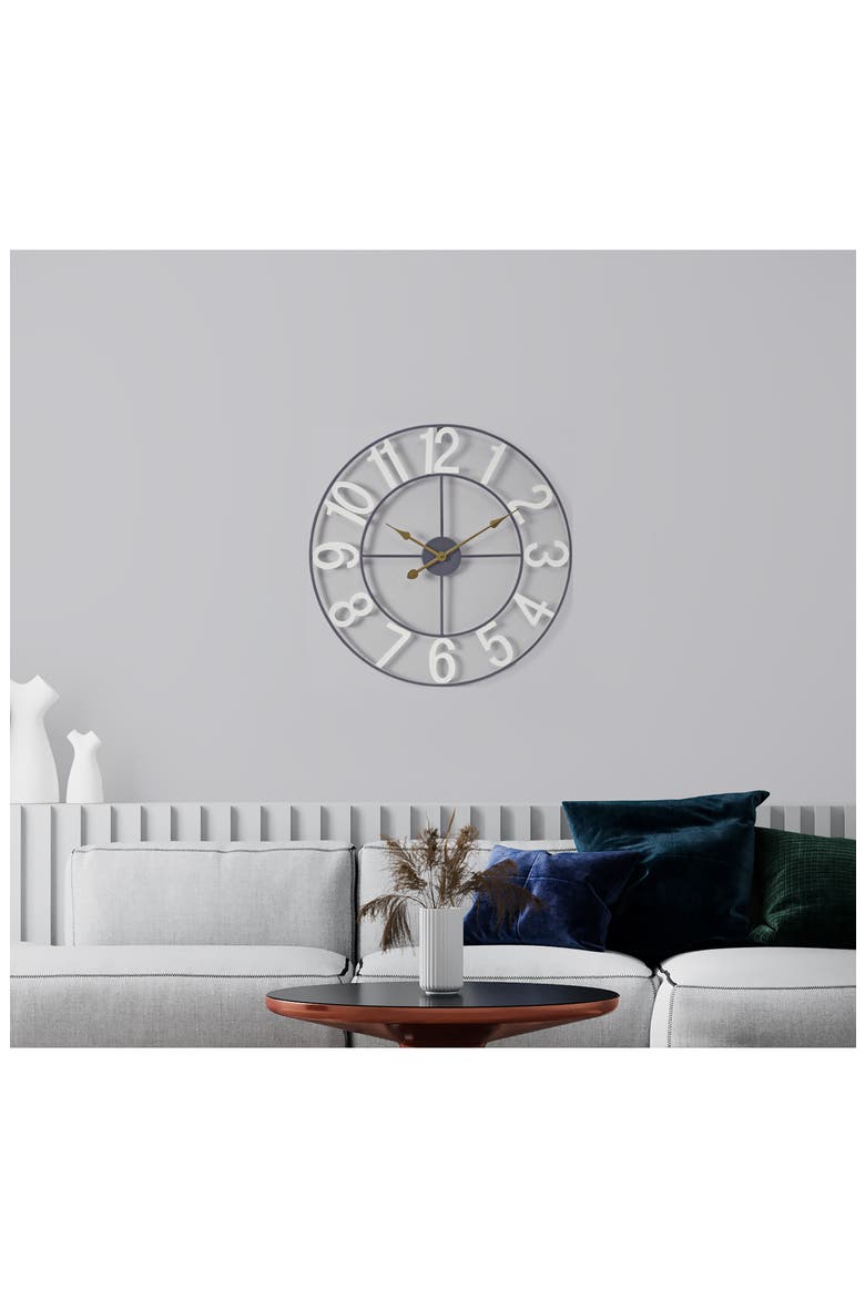 16-Inch Numeral Wall Clock, Alternate, color, WHITE