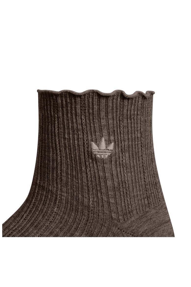 Assorted 3-Pack Ruffle Rib Ankle Socks, Alternate, color, BRANCH BROWN/ WARM VANILLA