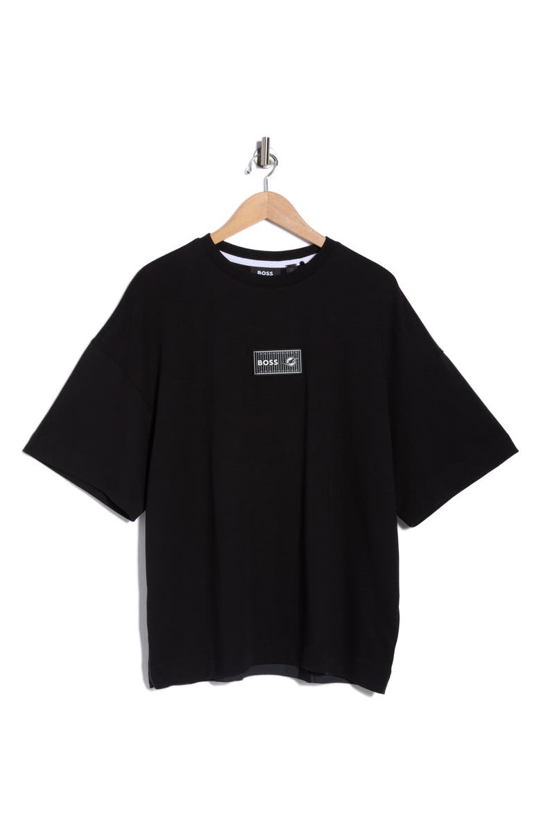 BOSS x NFL Miami Dolphins Patch T-Shirt, Main, color, Black