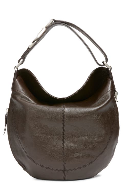 Quiver Clip Leather Hobo Bag