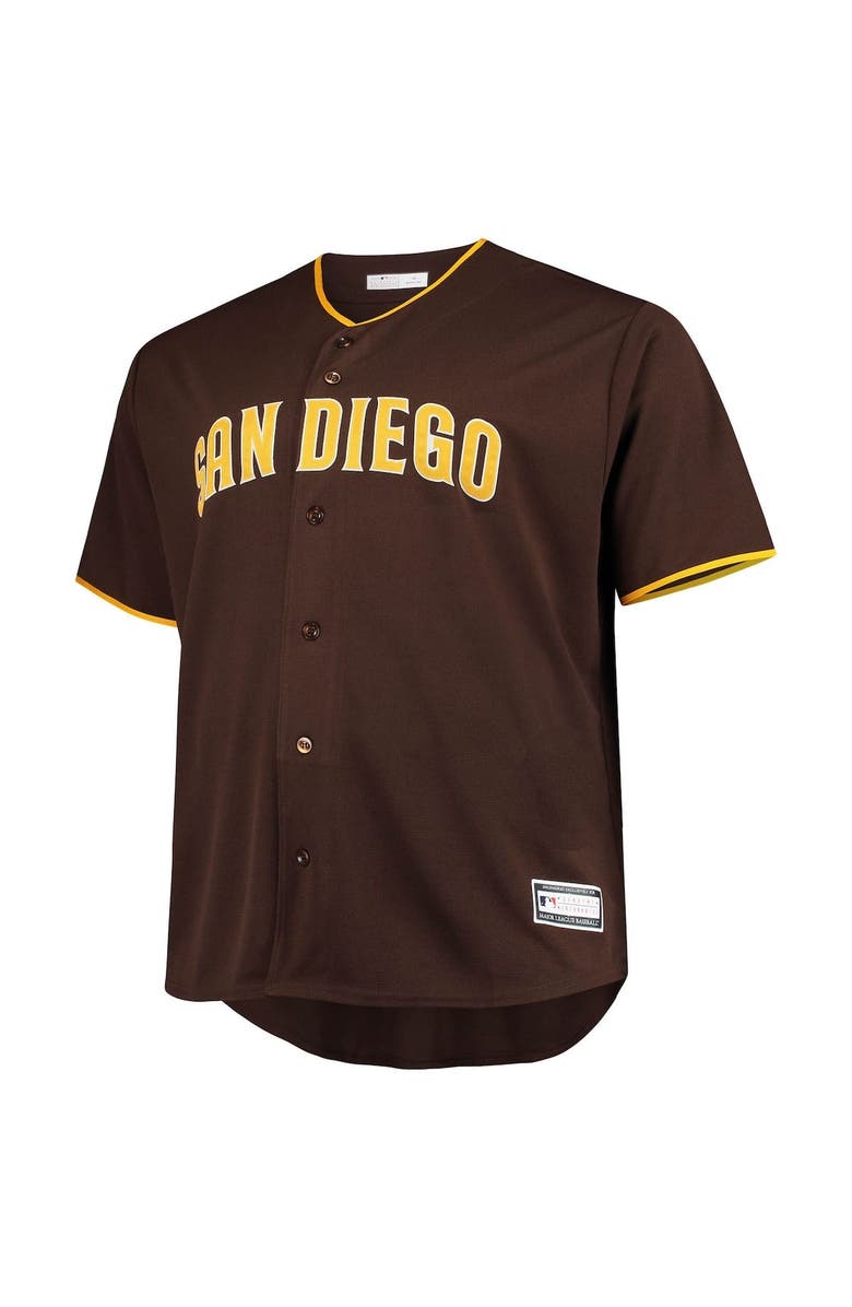 PROFILE Men's Fernando Tatis Jr. Brown San Diego Padres Big & Tall Replica Player Jersey, Alternate, color, Brown