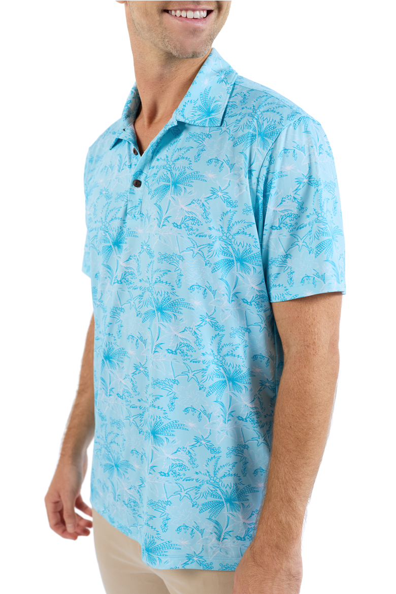 The Ocean Round - Light Blue Golf Shirt, Alternate, color, Light Blue