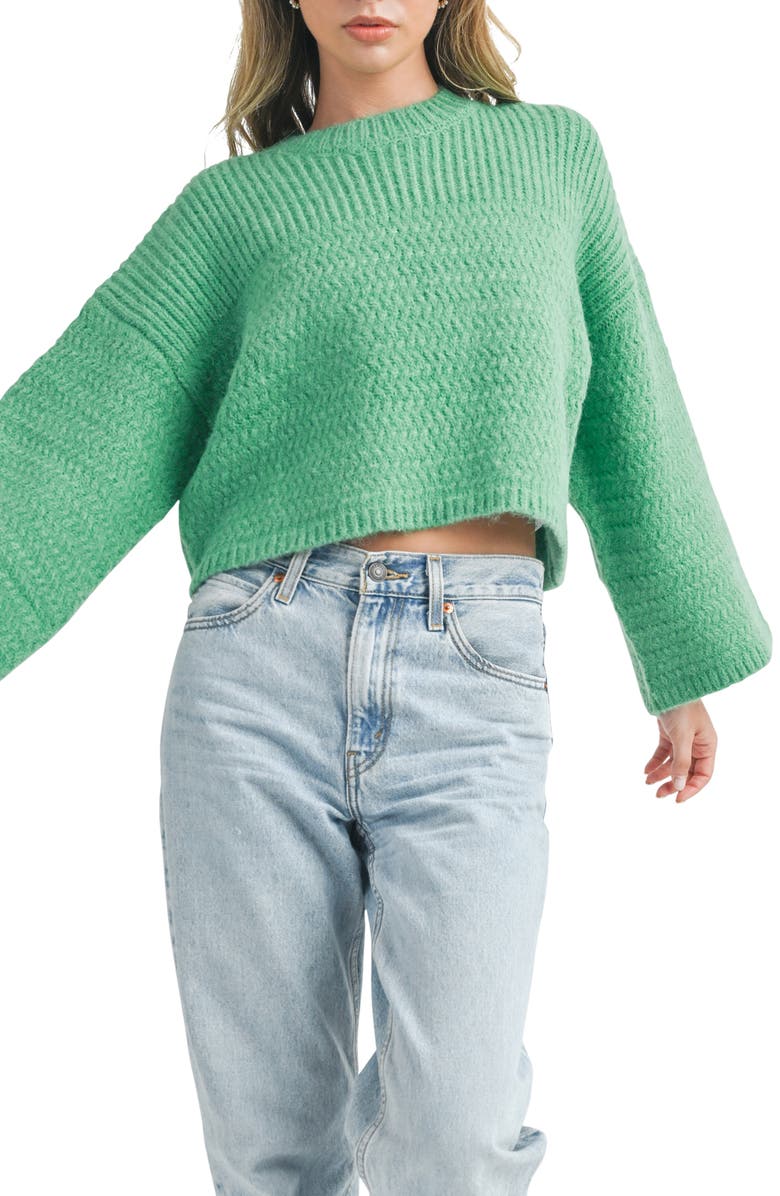 All in Favor Mixed Stitch Dolman Sleeve Sweater, Main, color,