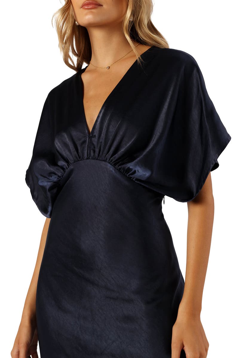 Petal & Pup Ricki Dolman Sleeve Satin Dress, Alternate, color, Midnight Indigo