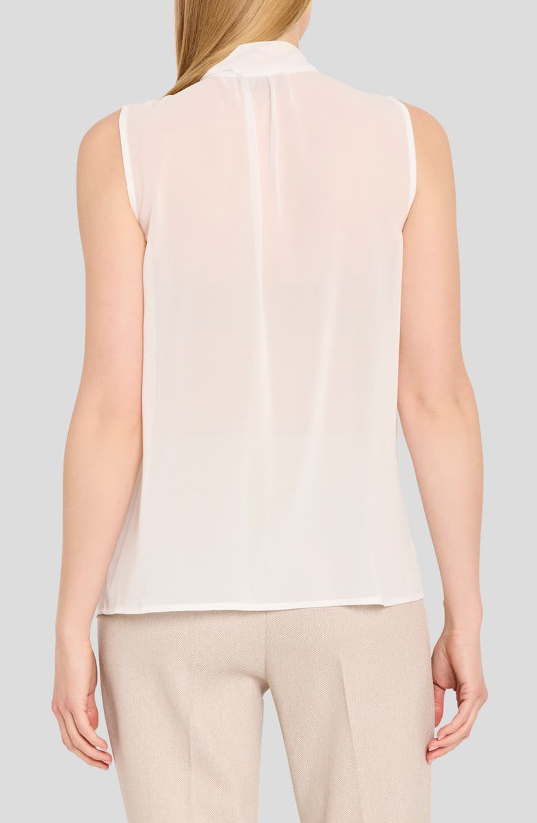 Tahari ASL Ruffle Tie Sleeveless Top, Alternate, color, Ivory