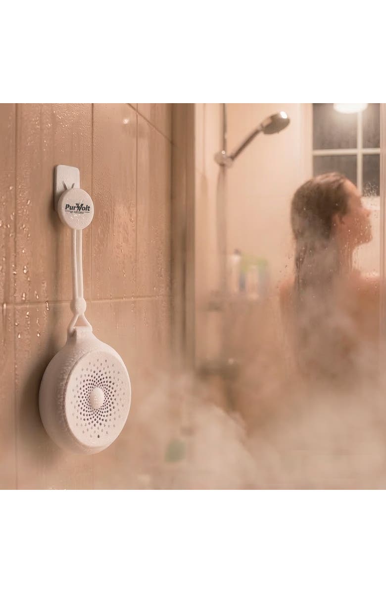 PURSONIC Waterproof Wireless Speaker - Portable Bluetooth Shower Speaker, Alternate, color, White