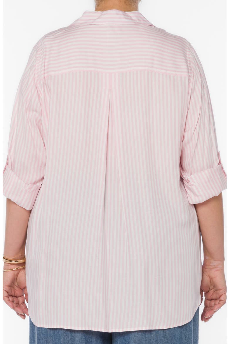 Elisa Tab Sleeve Button-Up Shirt, Alternate, color, CANDY PNK