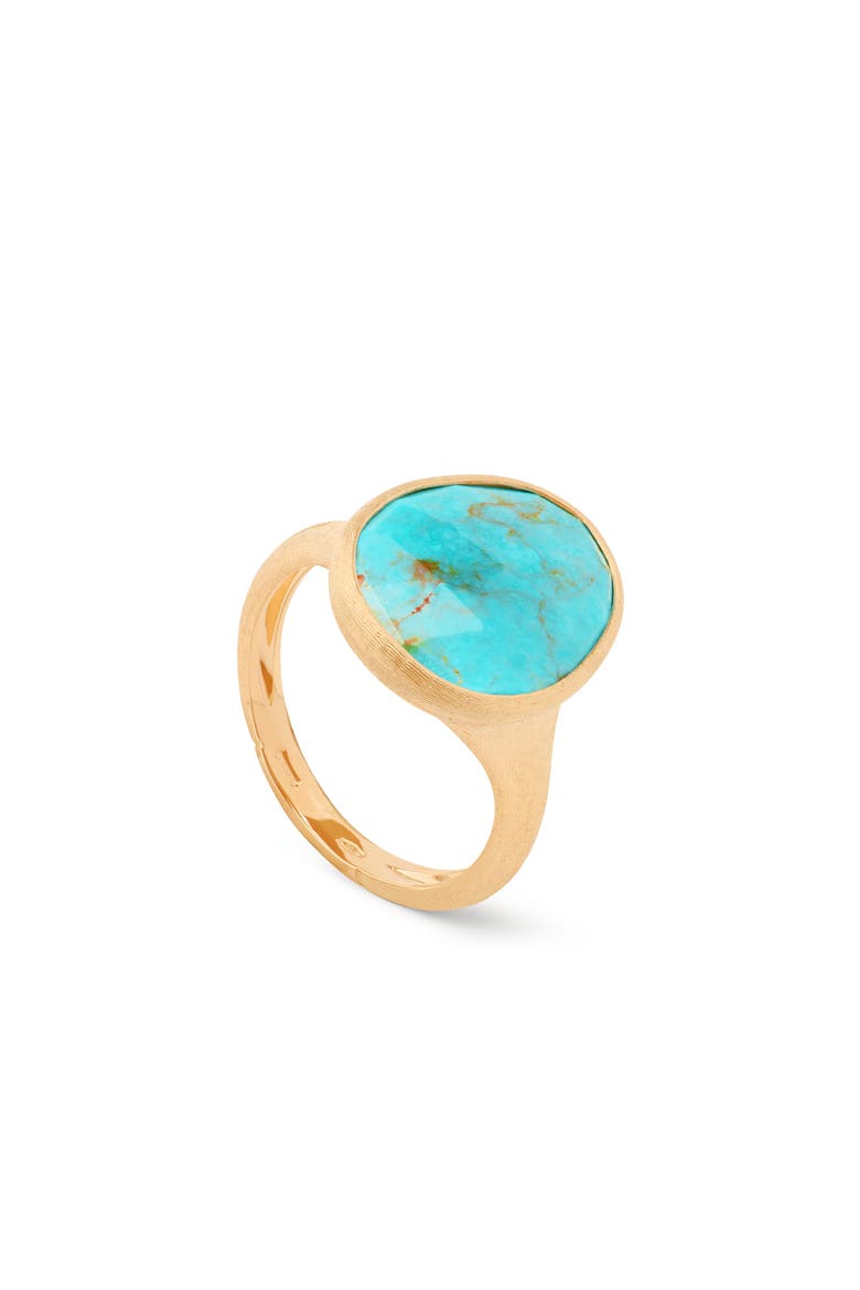 Lunaria Cocktail Ring, Main, color, 18K YELLOW GOLD/ TURQUOISE