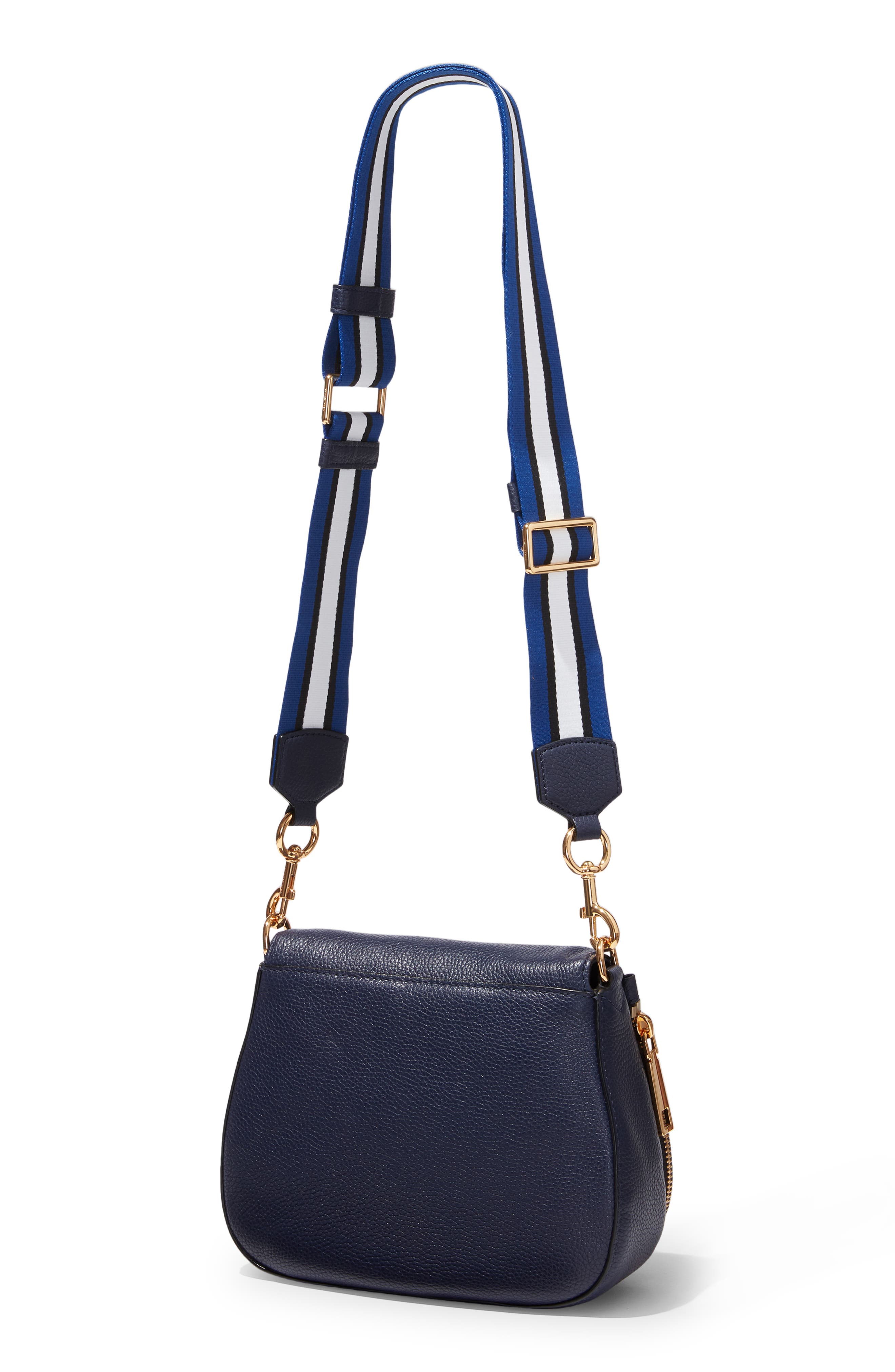 Gotham Nomad Leather Crossbody Bag, Alternate, color, NAVY